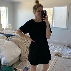 Black Corduroy Mini Dress